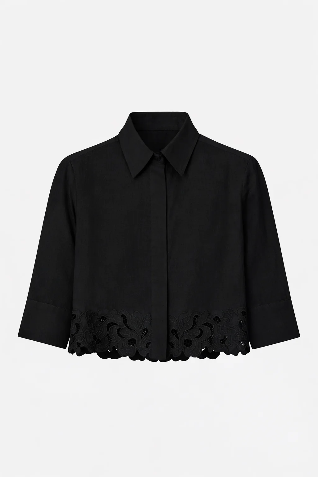 Chara Embroidered Cropped Shirt - Image 6