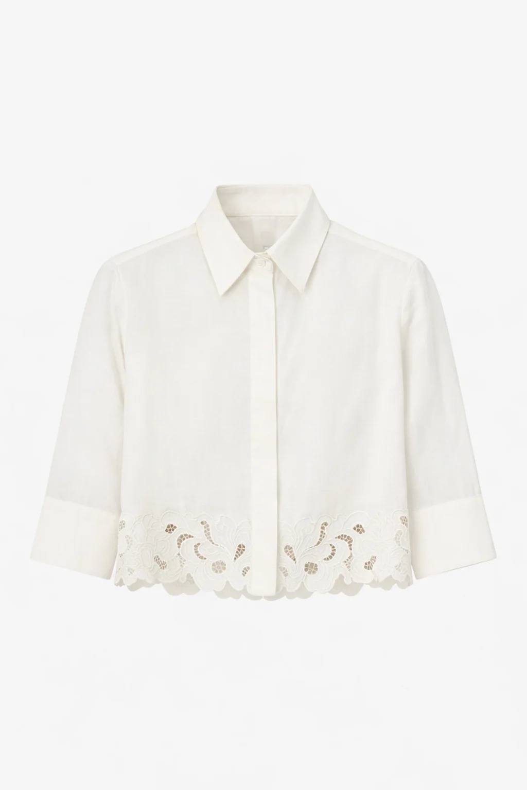 Chara Embroidered Cropped Shirt - Image 6