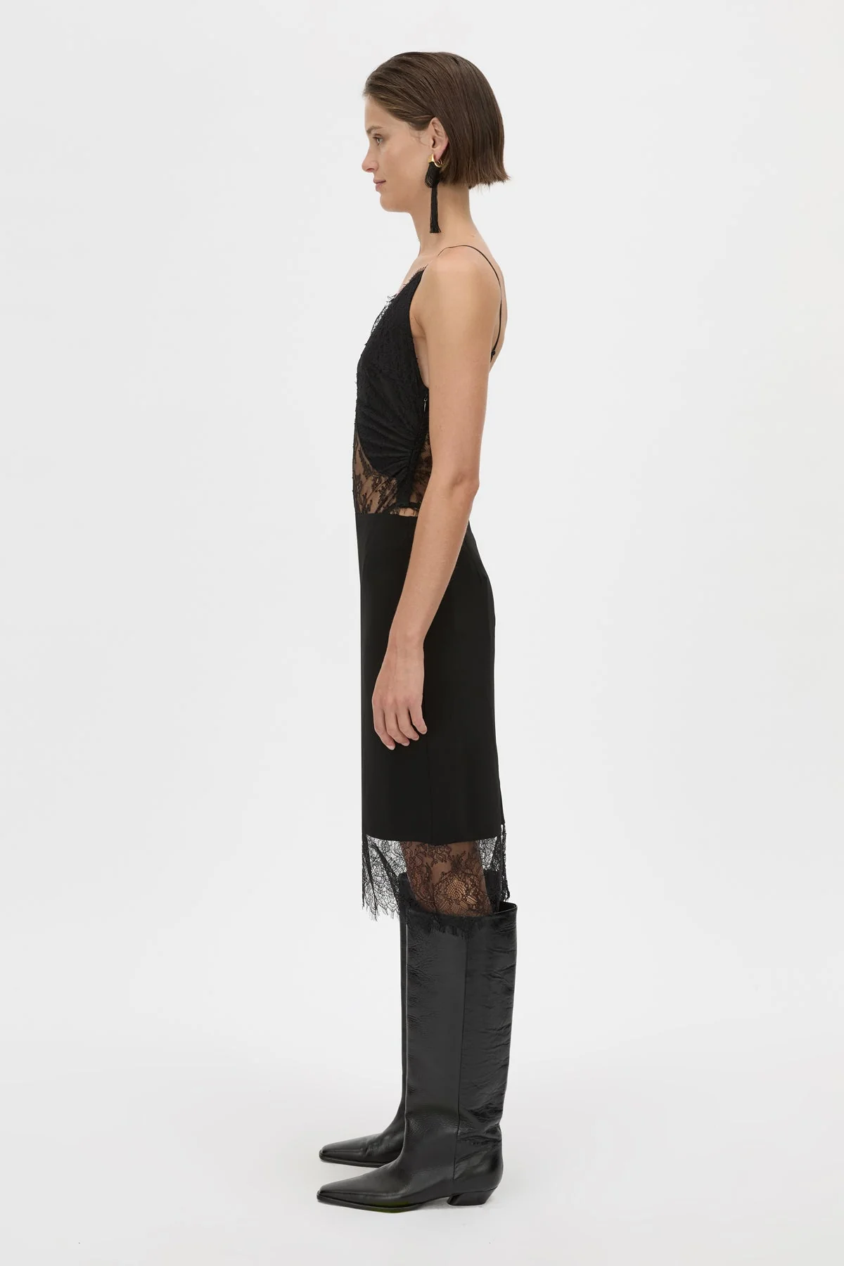 Cora Lace Trim Pencil Skirt - Image 4