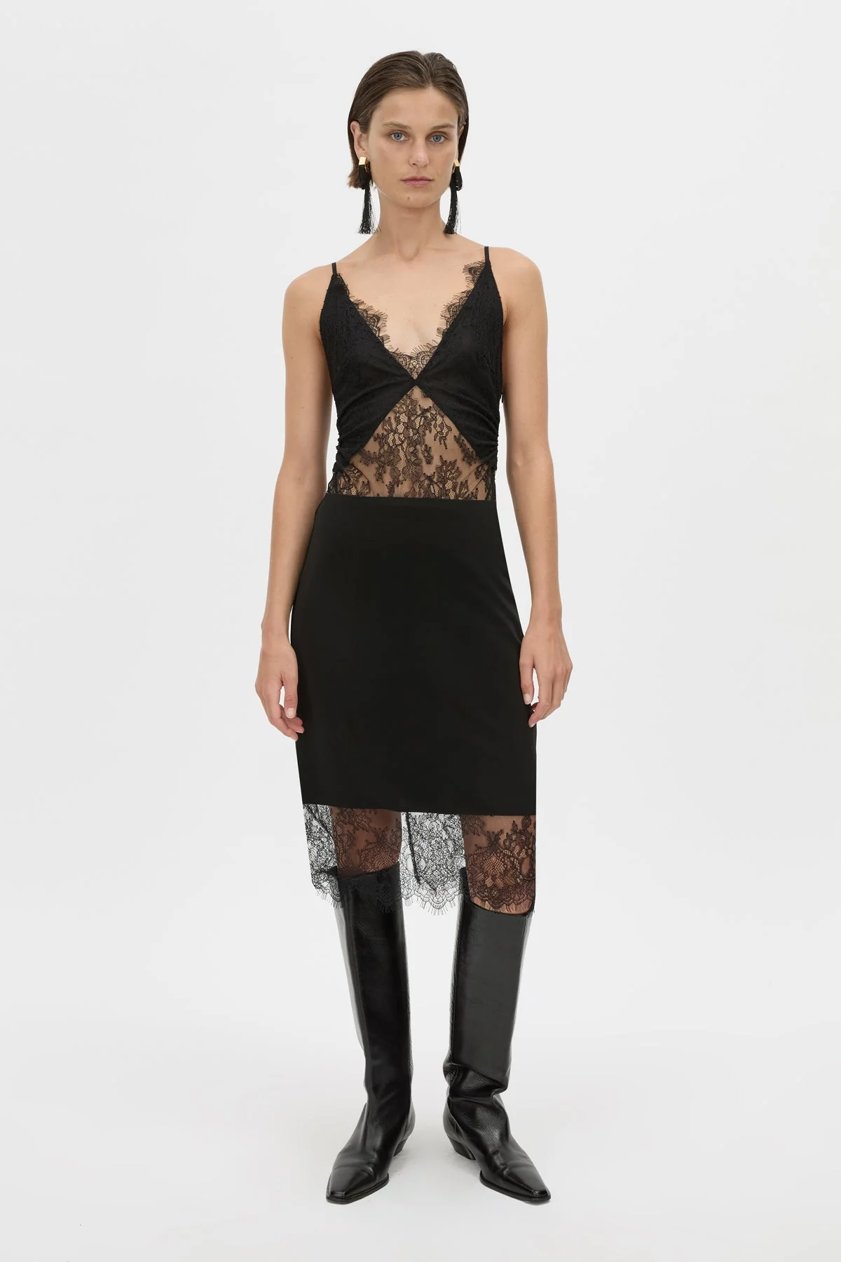 Cora V Neck Lace Bodysuit