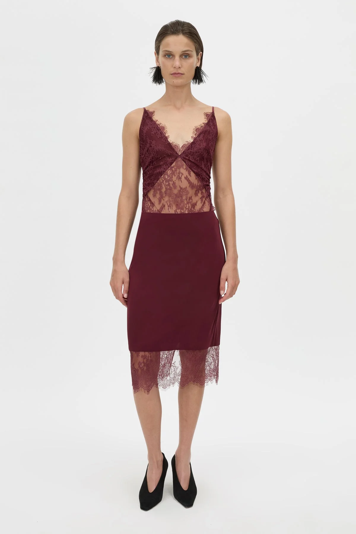 Cora V Neck Lace Bodysuit - Image 3