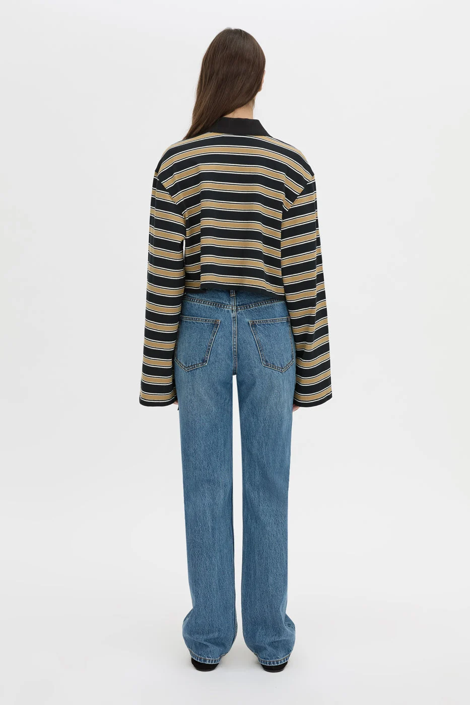 Liat Stripe Crop Polo Top - Image 5