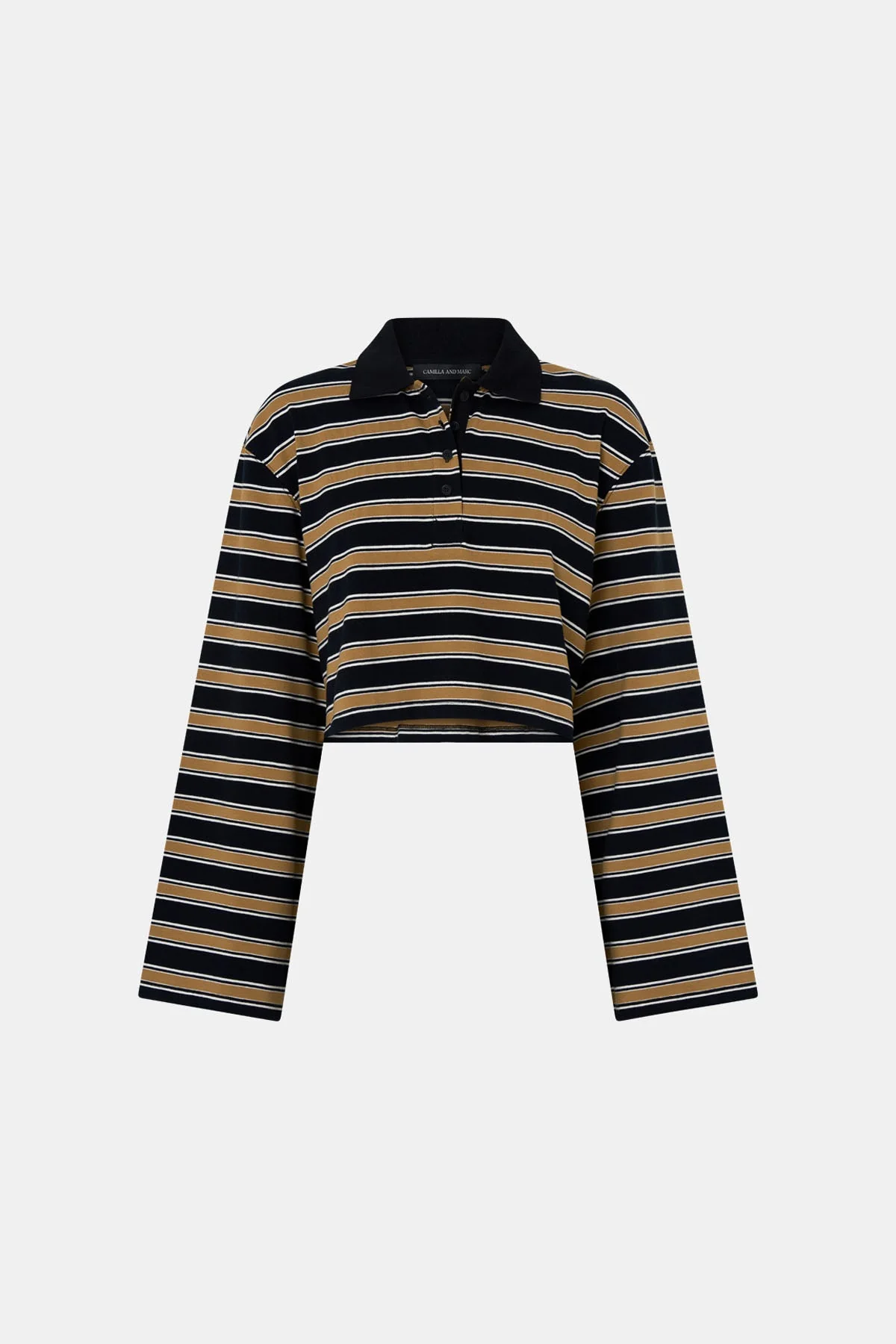 Liat Stripe Crop Polo Top - Image 6