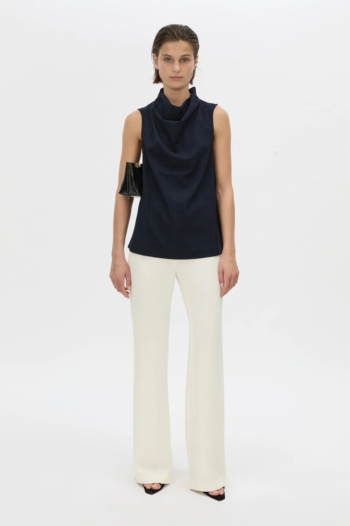 Lourdes Check Shell Top