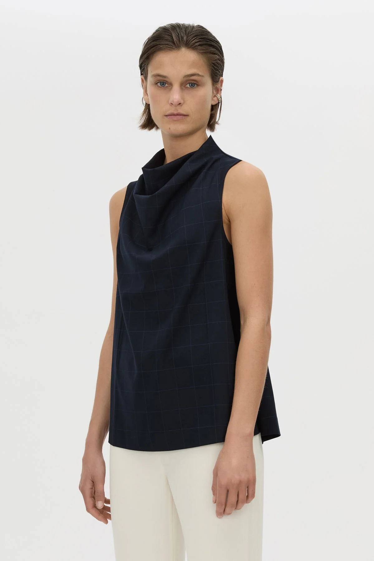 Lourdes Check Shell Top - Image 2