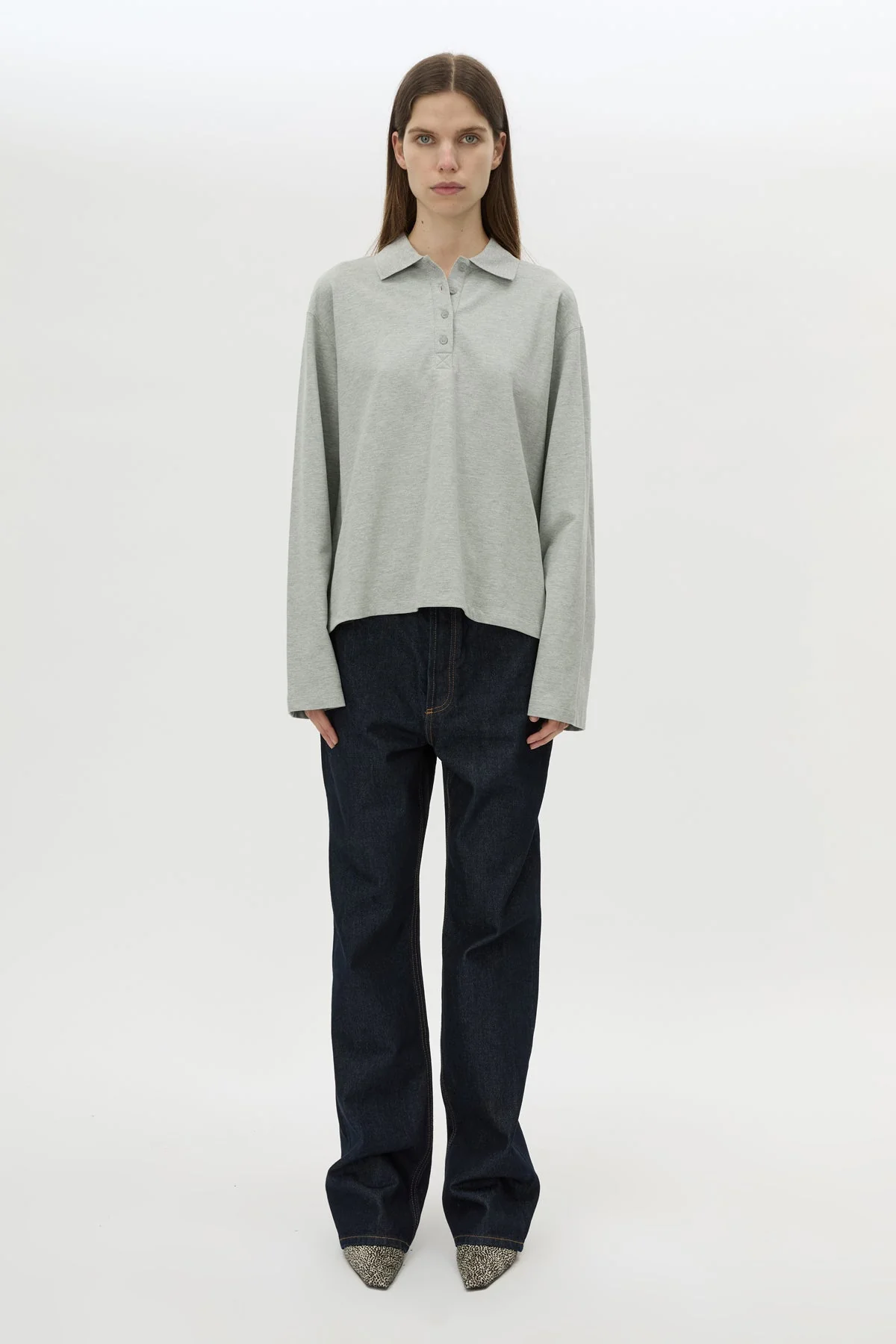 Moreno Long Sleeve Polo Top - Image 3