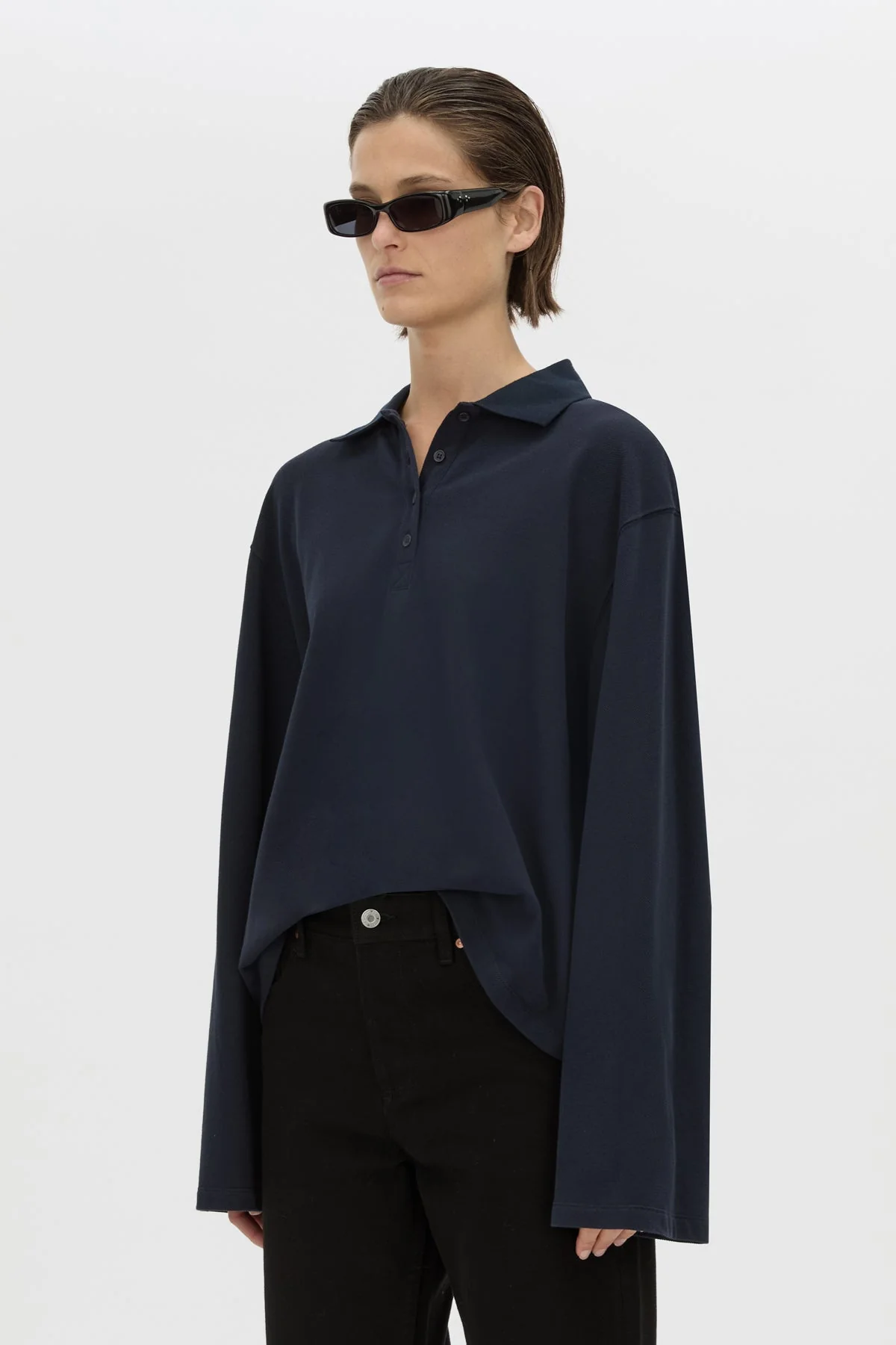 Moreno Long Sleeve Polo Top - Image 2