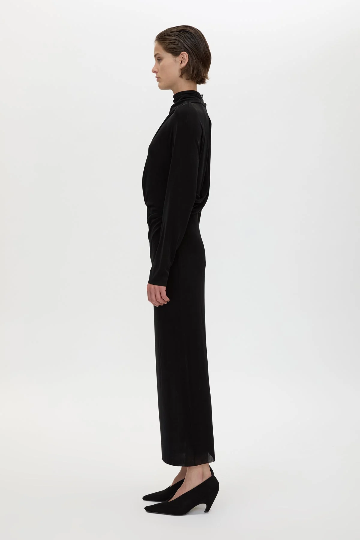 Ravine Draped Sleeve Dress - Image 4