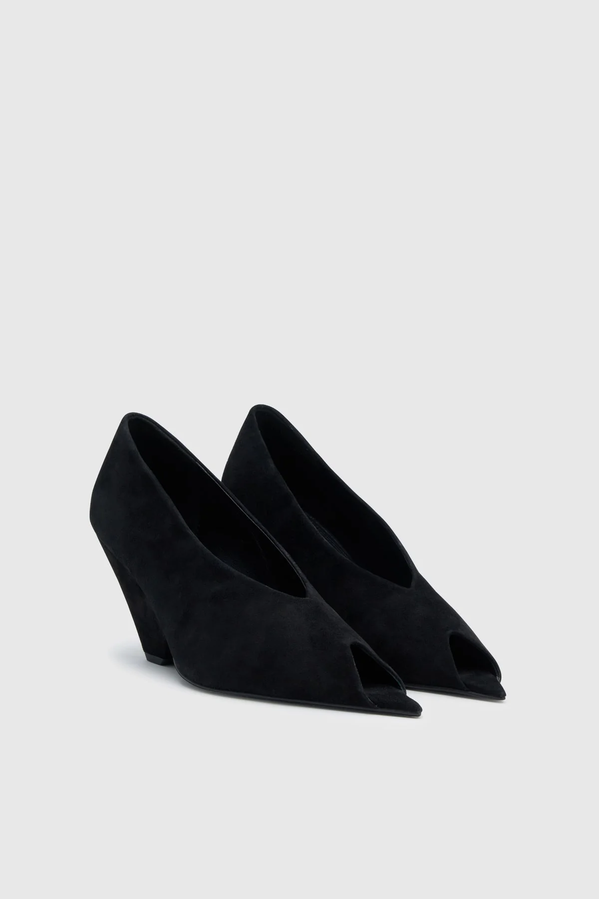 Rhys Suede Peep Toe Pump - Image 3