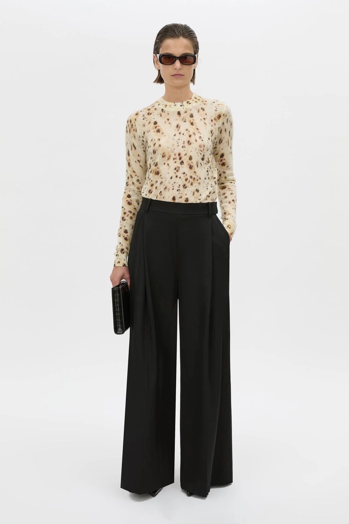 Teneva Printed Knit Sweater