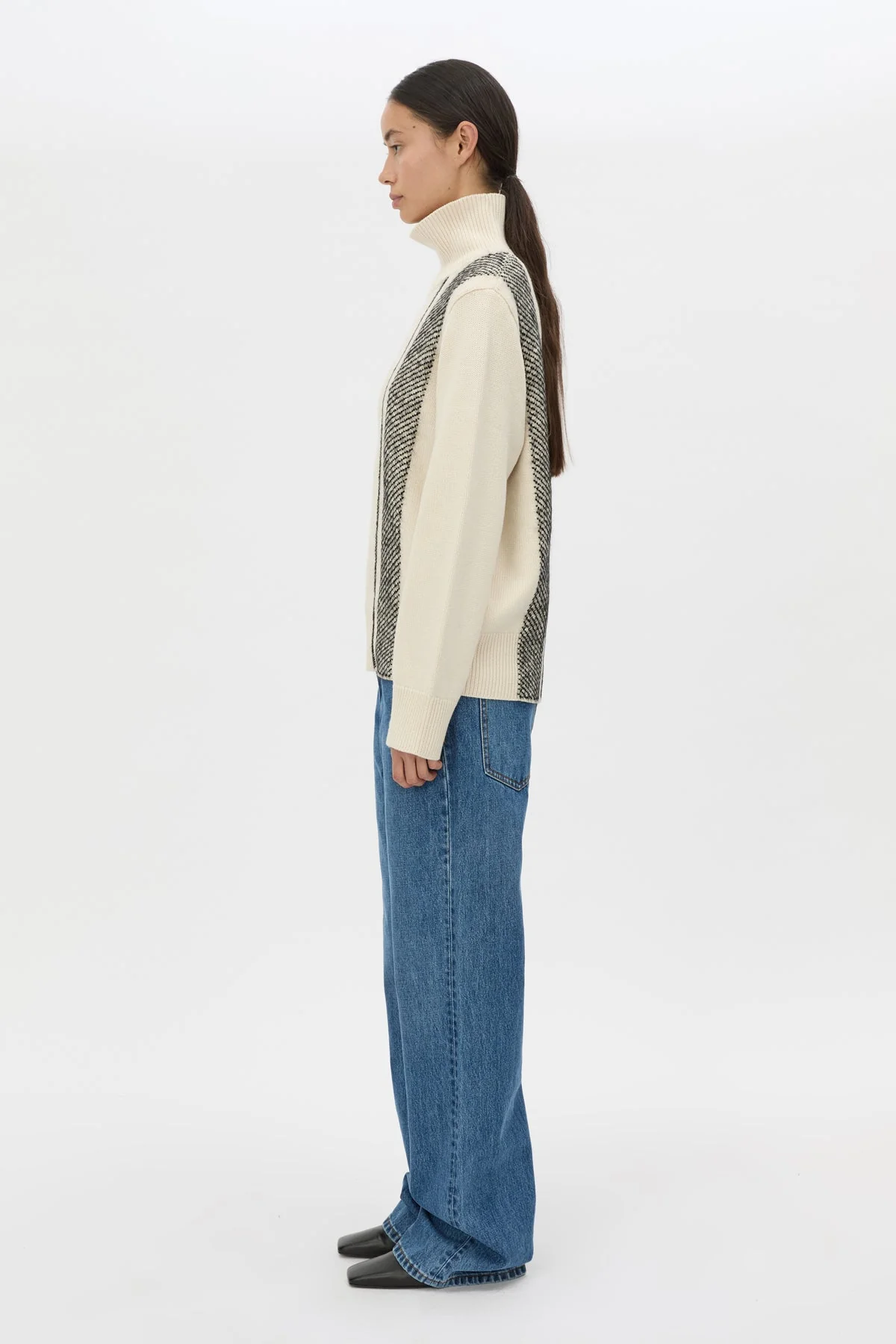 Tusk Stripe Detail Knit Turtleneck - Image 4